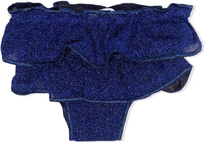 Oseree Kids Bikinislip met metallic-effect Blauw