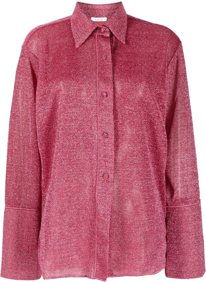 Oséree Lurex blouse Rood