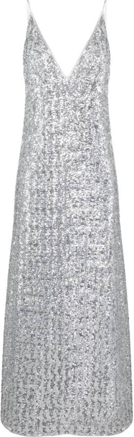 Oséree Maxi-jurk verfraaid met pailletten Zilver