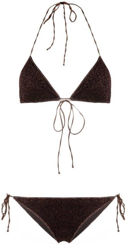Oséree Bikini met glitter-effect Bruin