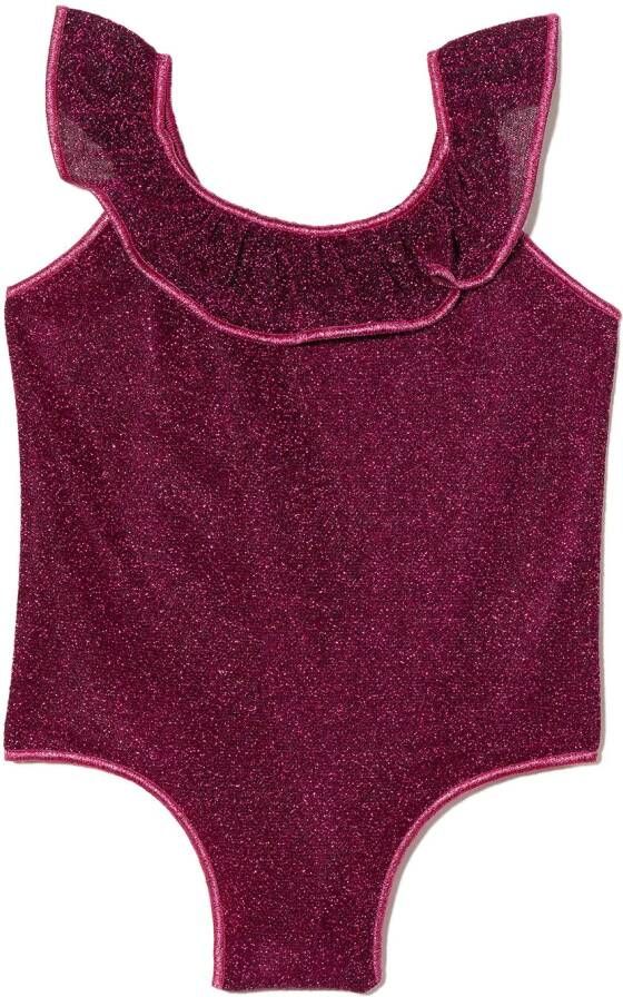 Oseree Kids Badpak met metallic-effect Roze