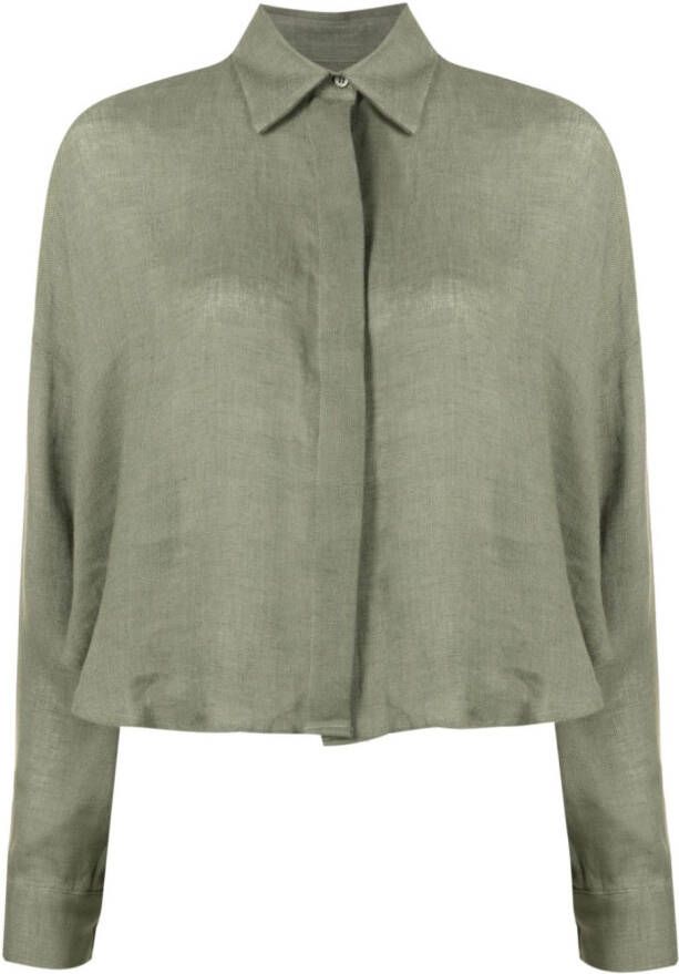 Osklen Cropped blouse Groen