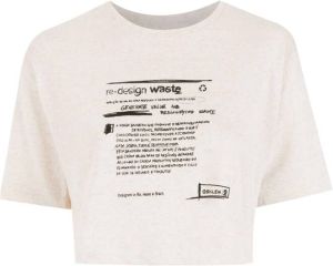 Osklen Cropped T-shirt Beige