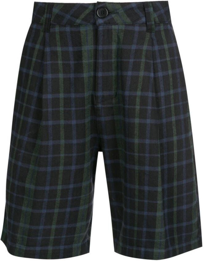 Osklen Geruite shorts Blauw