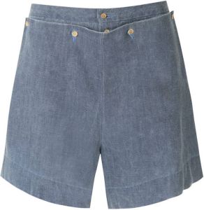 Osklen Linnen shorts Blauw