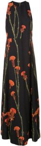 Osklen Maxi-jurk met bloemenprint Zwart