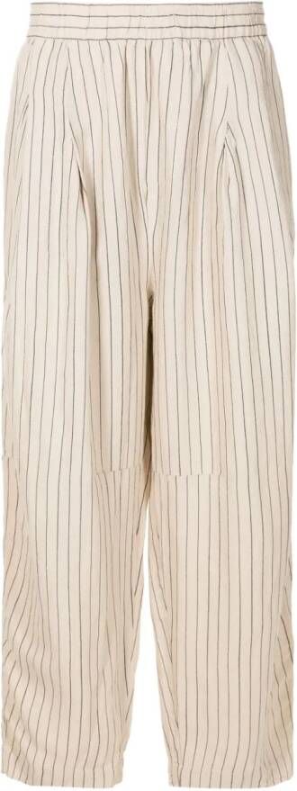 Osklen Over Echor gestreepte pantalon Beige