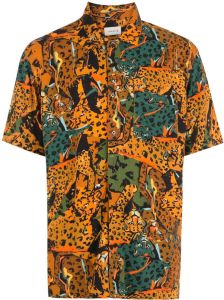 Osklen Overhemd met luipaardprint Geel