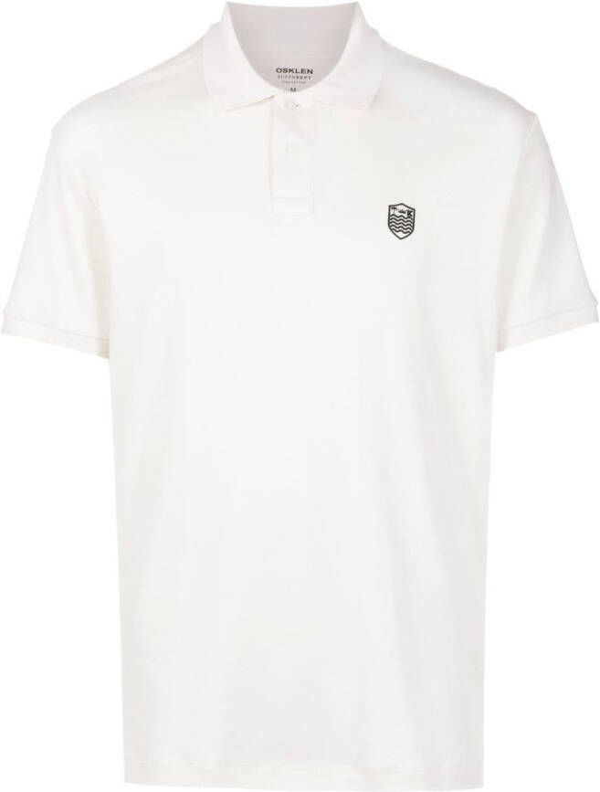 Osklen Poloshirt met geborduurd logo Beige