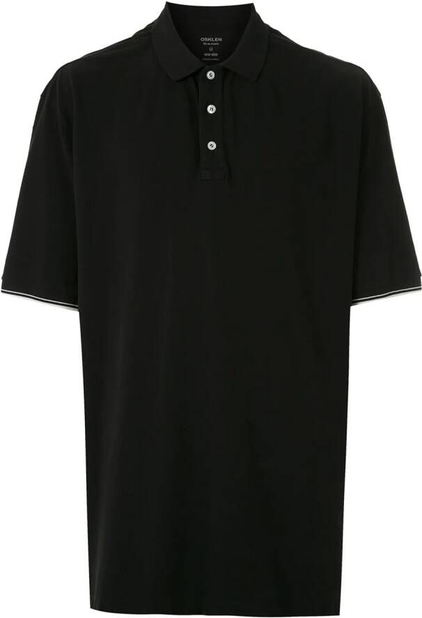 Osklen Poloshirt met geborduurd logo Zwart