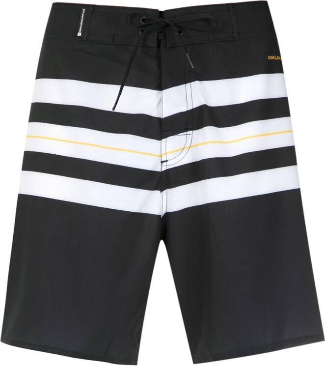 Osklen striped swim trunks Zwart