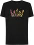 Osklen T-shirt met bloemenprint Zwart - Thumbnail 1
