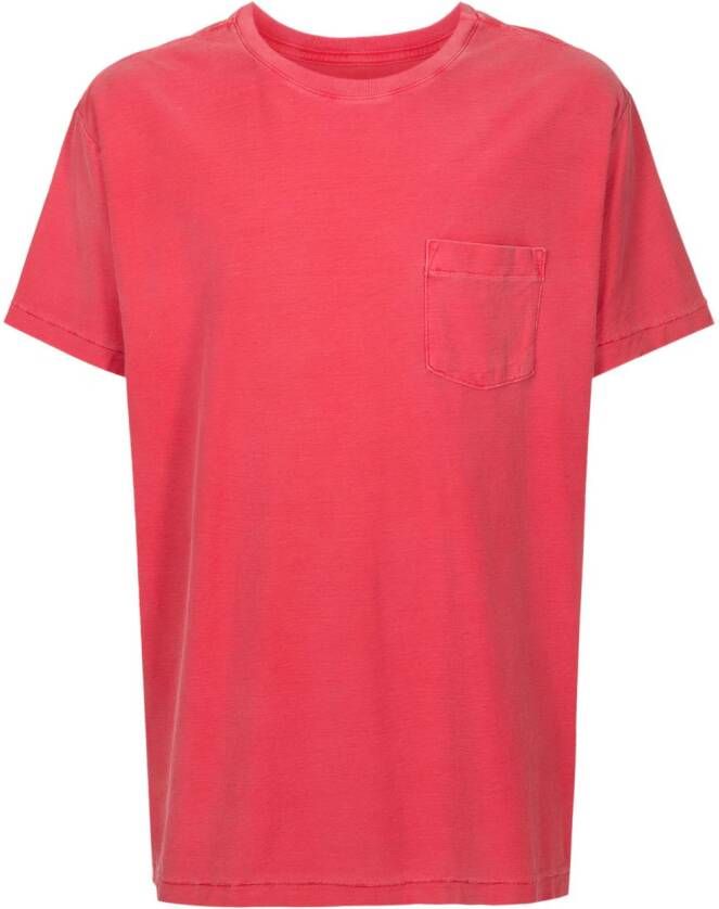 Osklen T-shirt met borstzak Rood