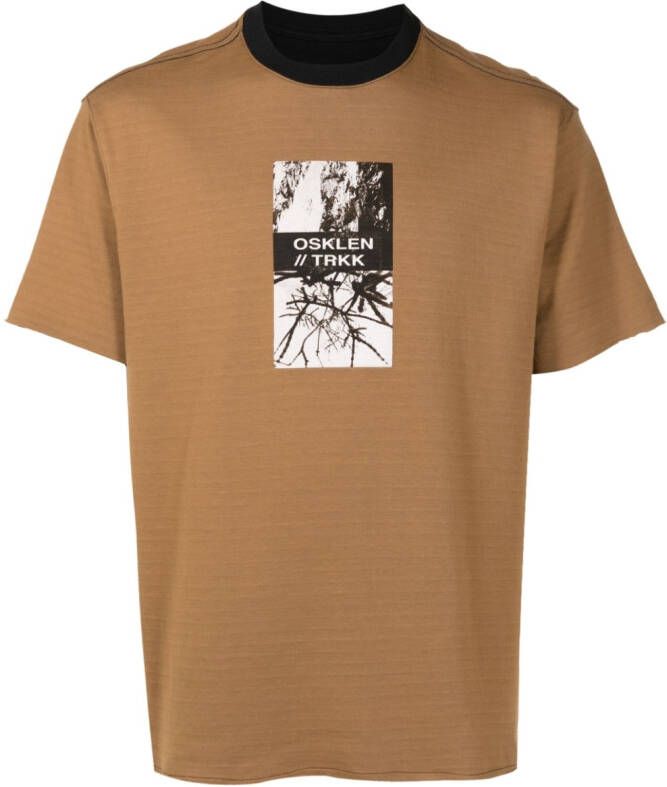 Osklen T-shirt met fotoprint Bruin