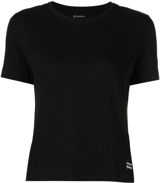 Osklen T-shirt met geborduurd logo Zwart
