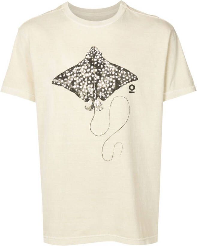 Osklen T-shirt met grafische print Beige