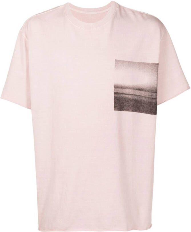 Osklen T-shirt met grafische print Beige