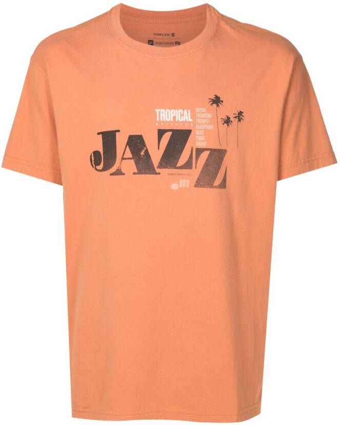 Osklen T-shirt met grafische print Bruin
