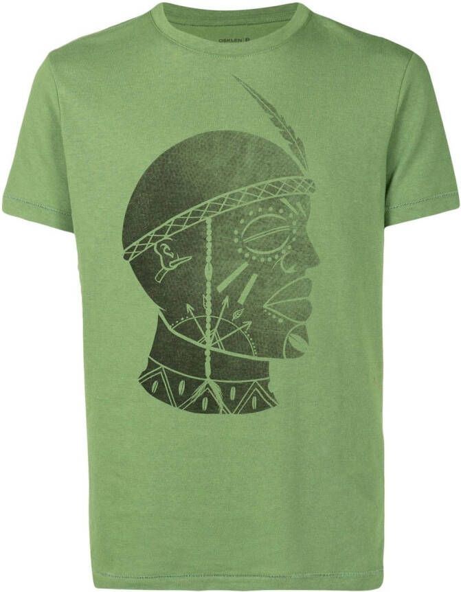 Osklen T-shirt met grafische print Groen