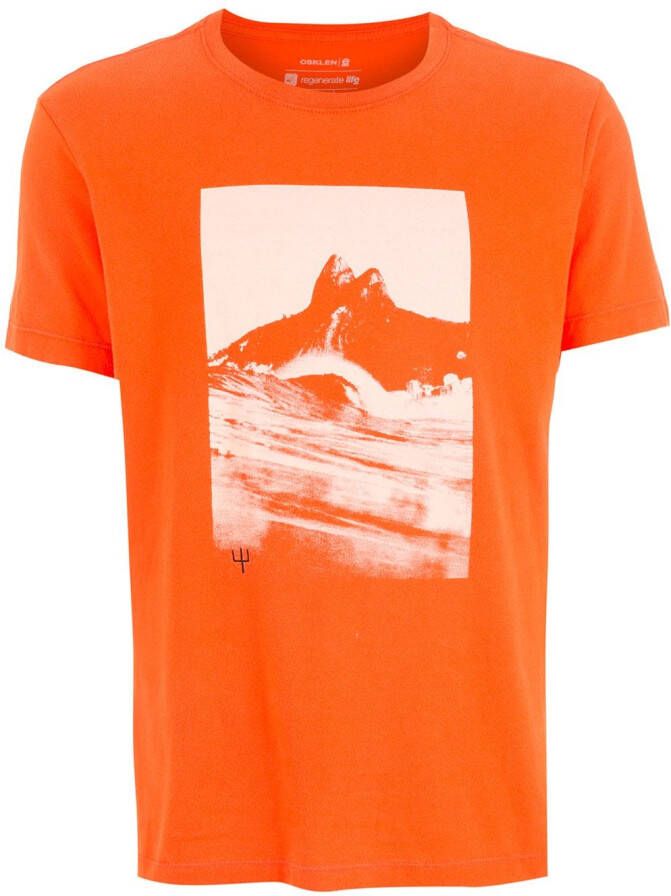 Osklen T-shirt met grafische print Oranje