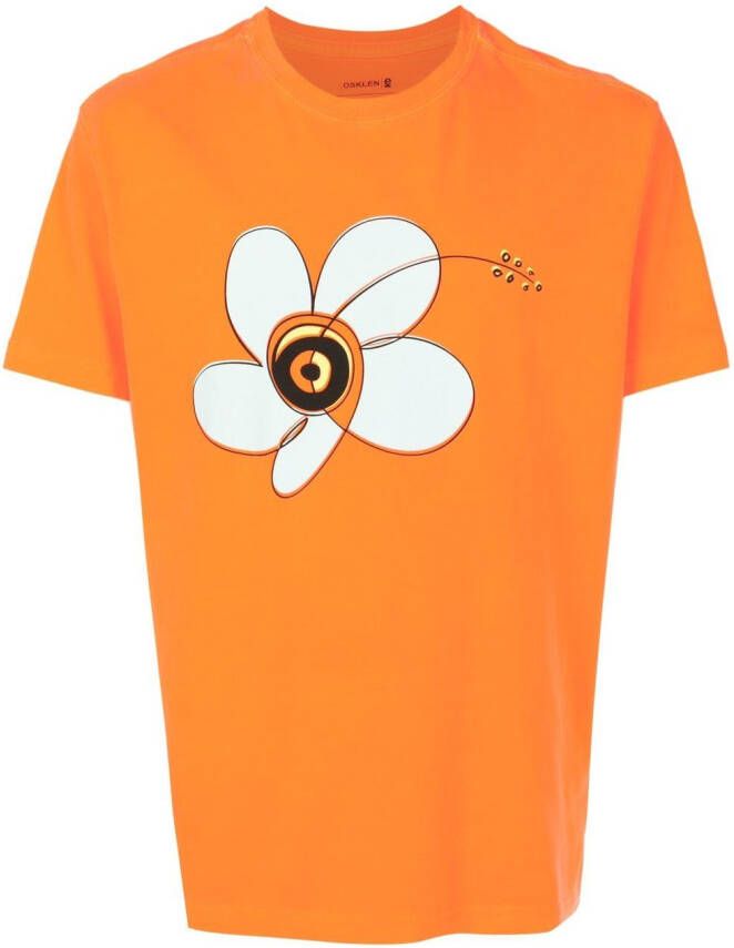 Osklen T-shirt met grafische print Oranje