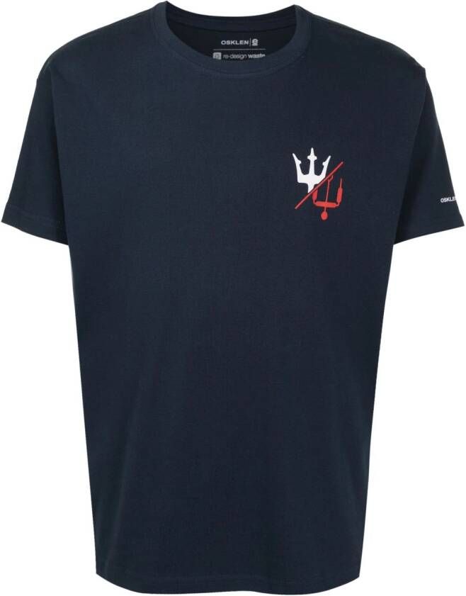 Osklen T-shirt met Icon-logoprint Blauw