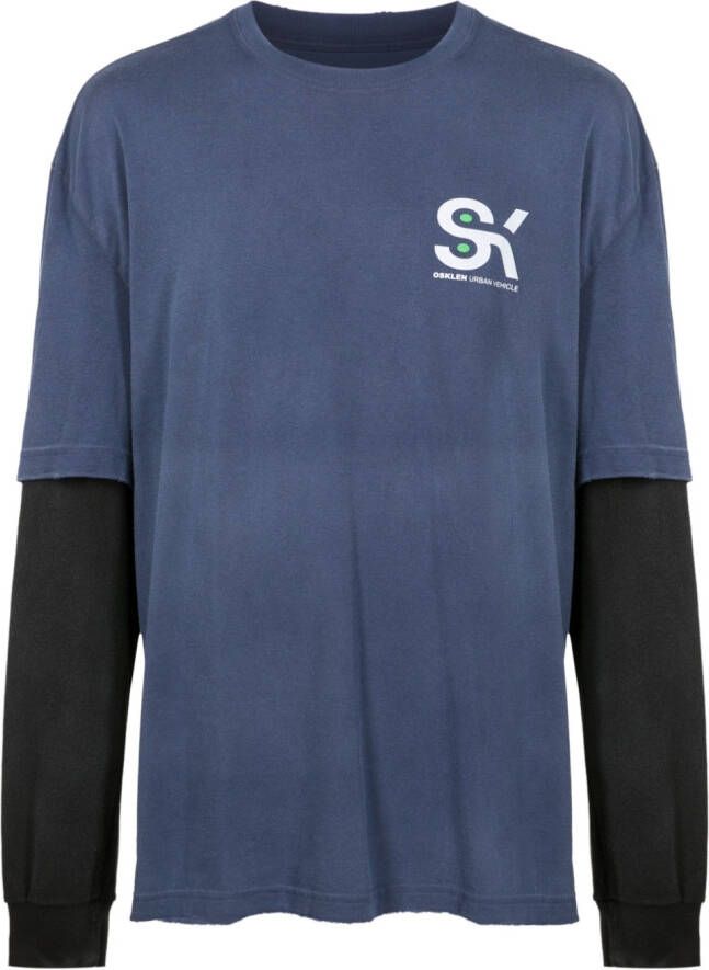 Osklen T-shirt met lange mouwen Blauw