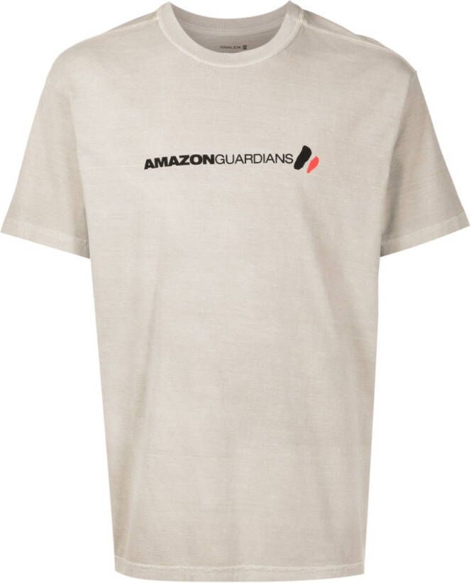 Osklen T-shirt met logoprint Beige
