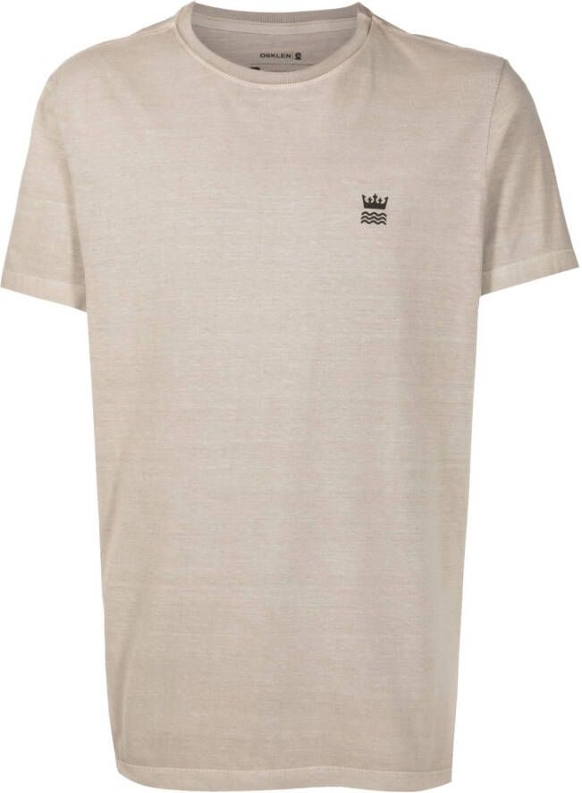 Osklen T-shirt met logoprint Beige