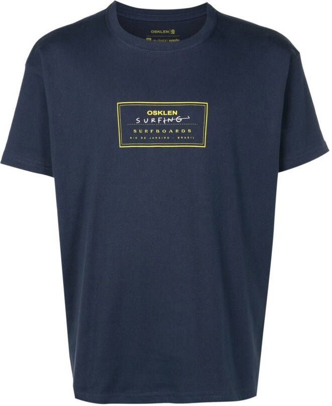 Osklen T-shirt met logoprint Blauw