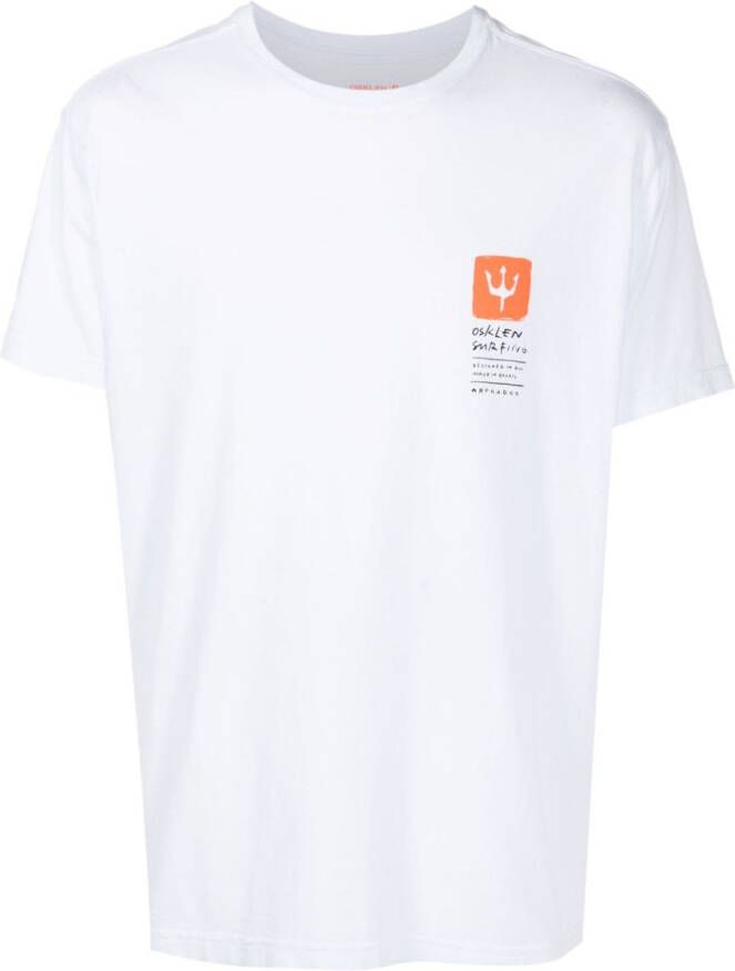Osklen T-shirt met logoprint Blauw