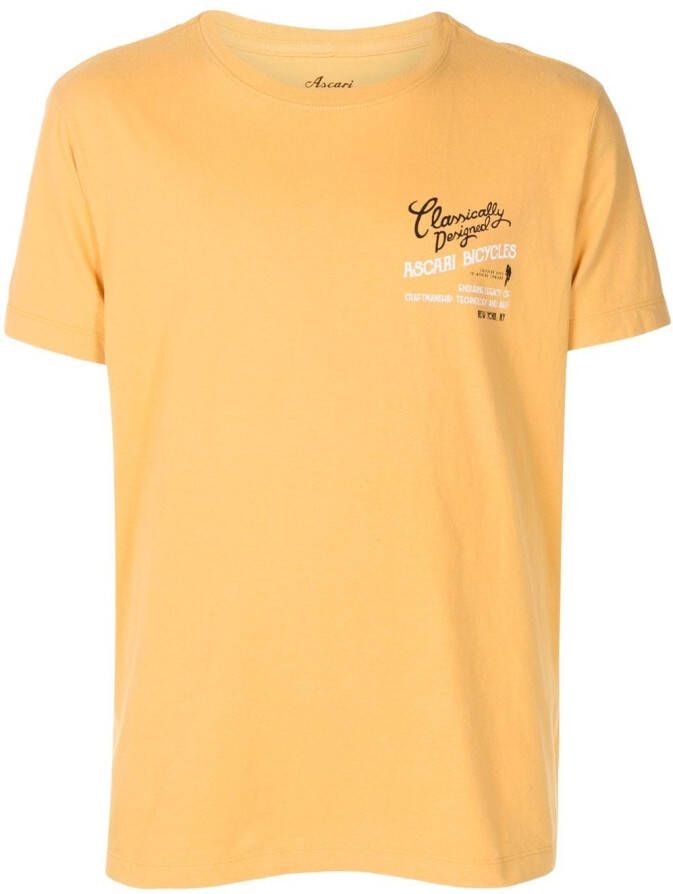 Osklen T-shirt met logoprint Geel