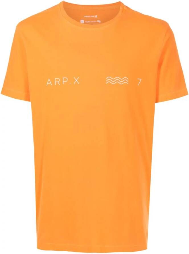Osklen T-shirt met logoprint Oranje