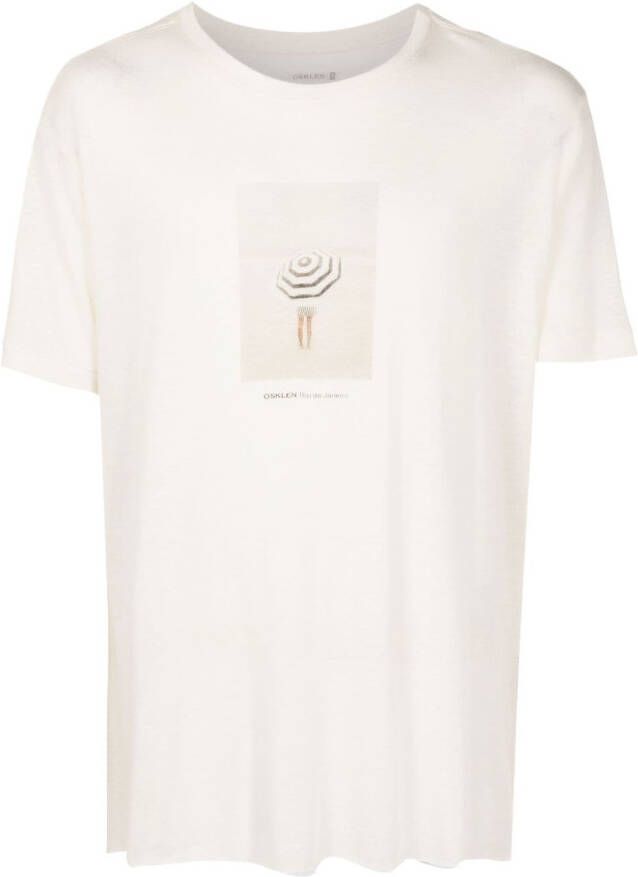 Osklen T-shirt met print Beige