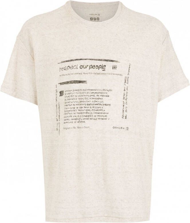 Osklen T-shirt met print Beige