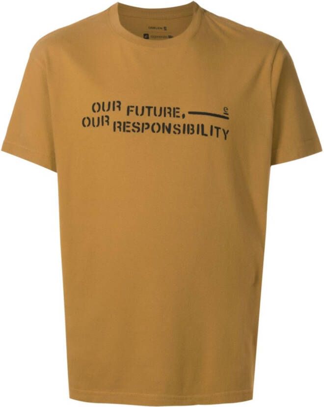 Osklen T-shirt met tekst Bruin