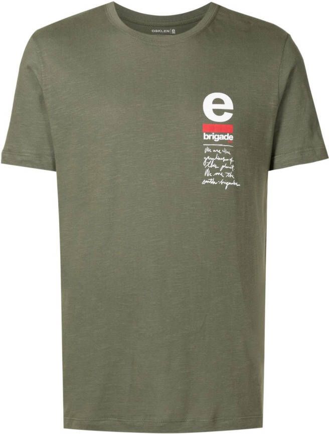 Osklen T-shirt met tekst Groen