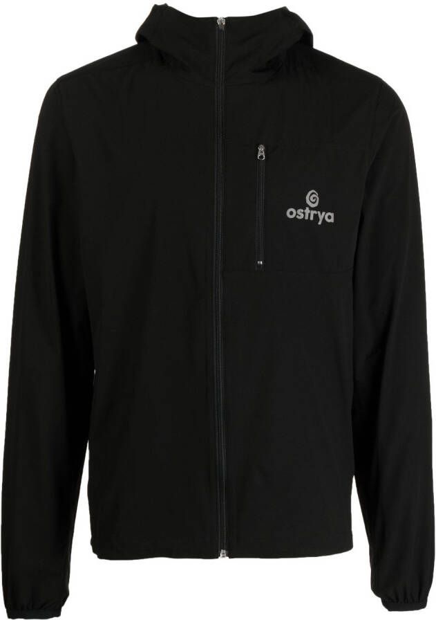 Ostrya Jack met logoprint Zwart