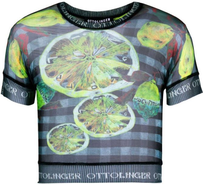 Ottolinger T-shirt met mesh Groen