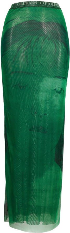Ottolinger Maxi-rok van gerecycled polyester Groen