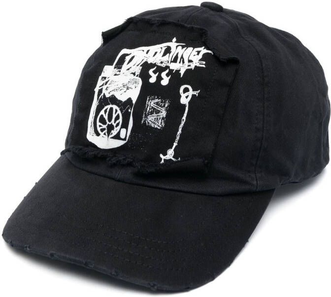 Ottolinger Pet met logoprint Zwart
