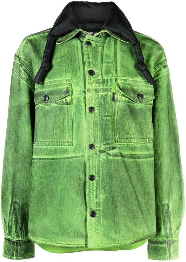 Ottolinger Shirt met oversized kraag Groen