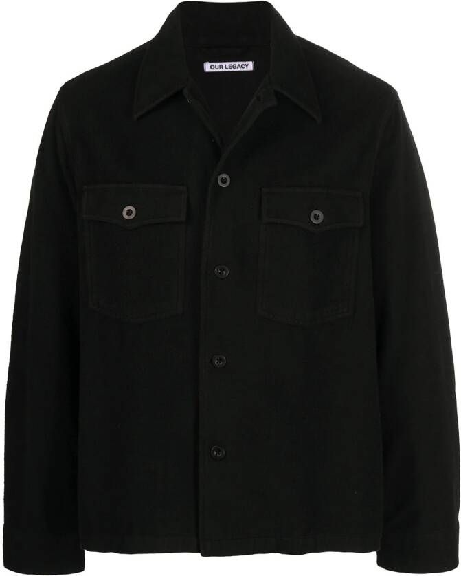 OUR LEGACY Button-up shirtjack Zwart