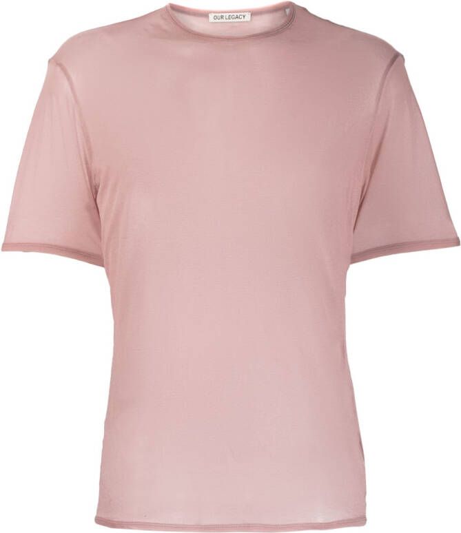 OUR LEGACY Doorzichtig T-shirt Roze