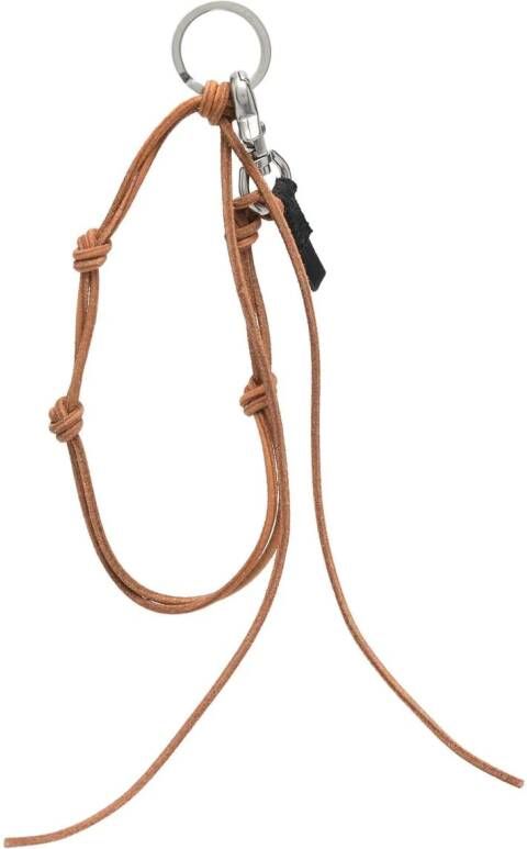 OUR LEGACY Ladon leren sleutelhanger Beige