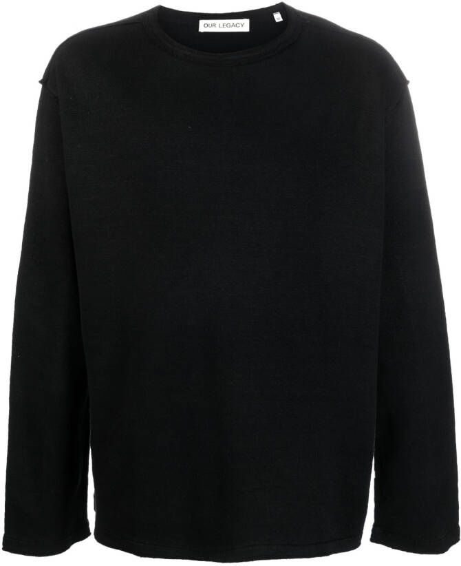OUR LEGACY Sweater met ronde hals Zwart