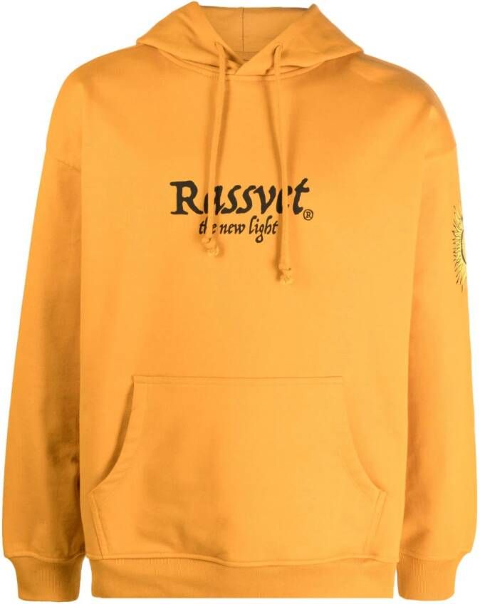 RASSVET Hoodie met logoprint Geel