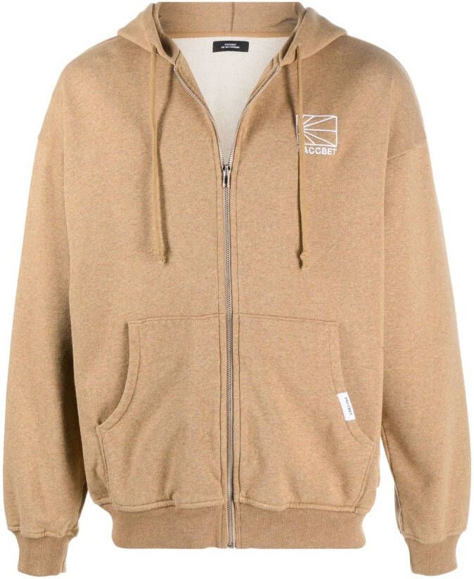 RASSVET Hoodie met rits Bruin