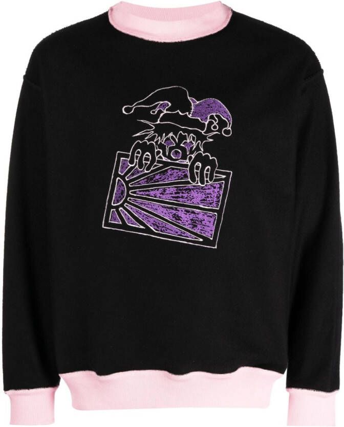 RASSVET Sweater met borduurwerk Zwart