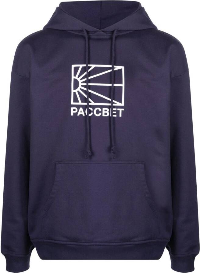 RASSVET Hoodie met logoprint Blauw